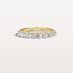 0.99CTW Lab Diamond U Prong Half Eternity Ring in 14K Solid Gold/Platinum - Rings