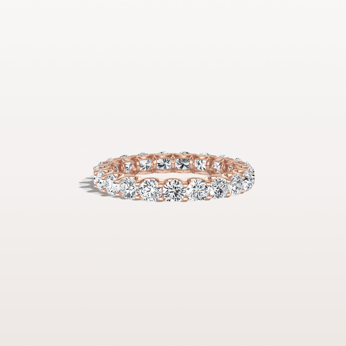 2.3CTW Lab Diamond U Prong Eternity Ring in 14K Solid Gold/Platinum - Rings