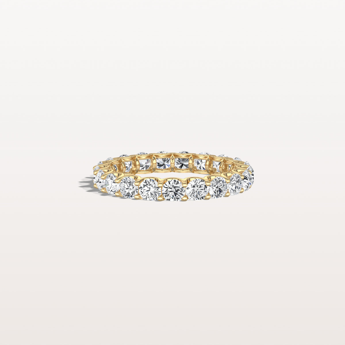 2.3CTW Lab Diamond U Prong Eternity Ring in 14K Solid Gold/Platinum - Rings