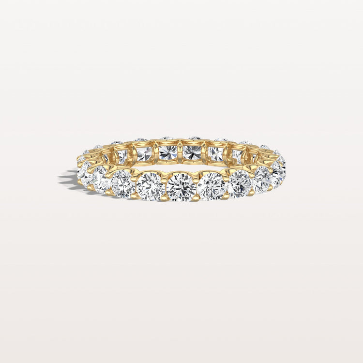 2.3CTW Lab Diamond U Prong Eternity Ring in 14K Solid Gold/Platinum - Rings