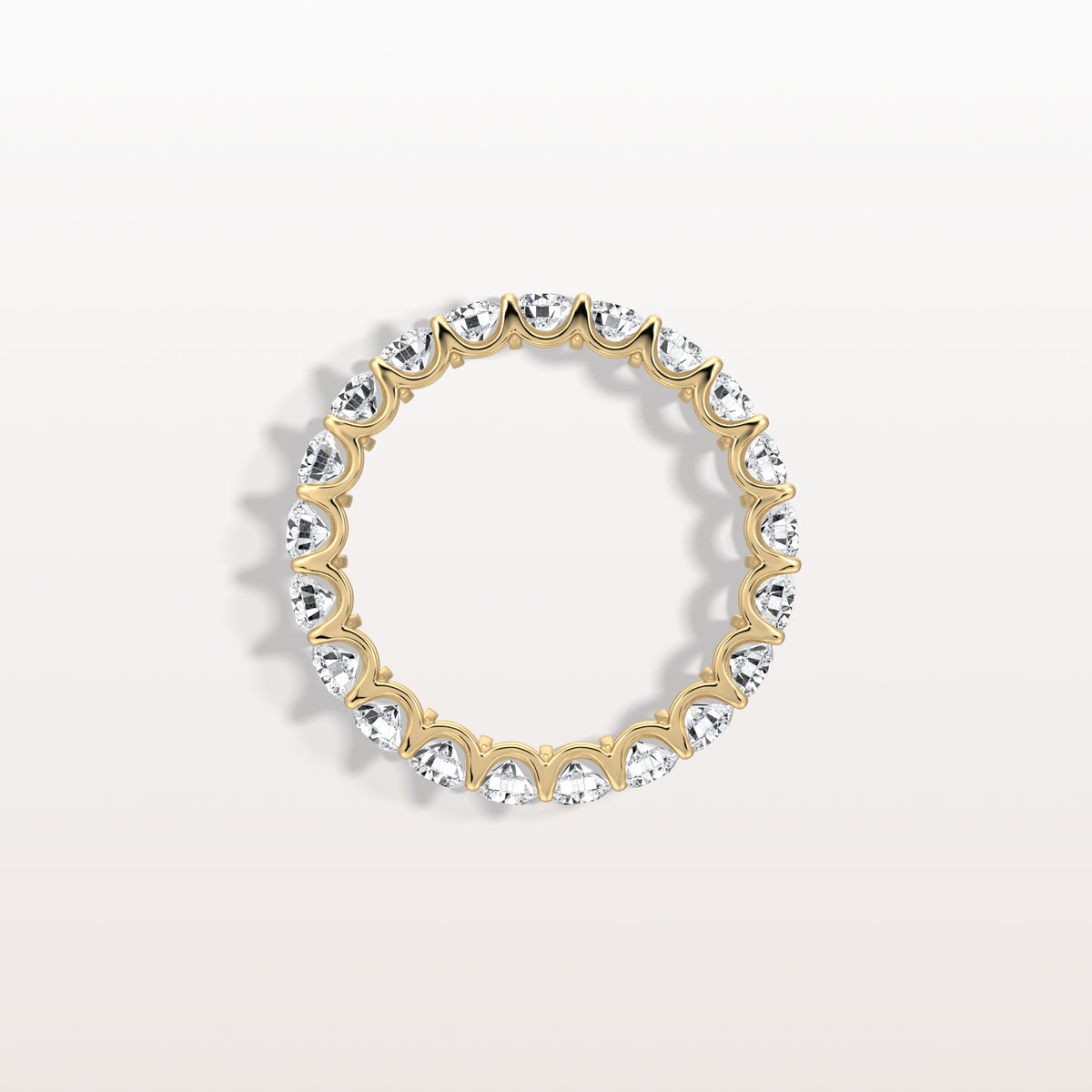 2.3CTW Lab Diamond U Prong Eternity Ring in 14K Solid Gold/Platinum - Rings