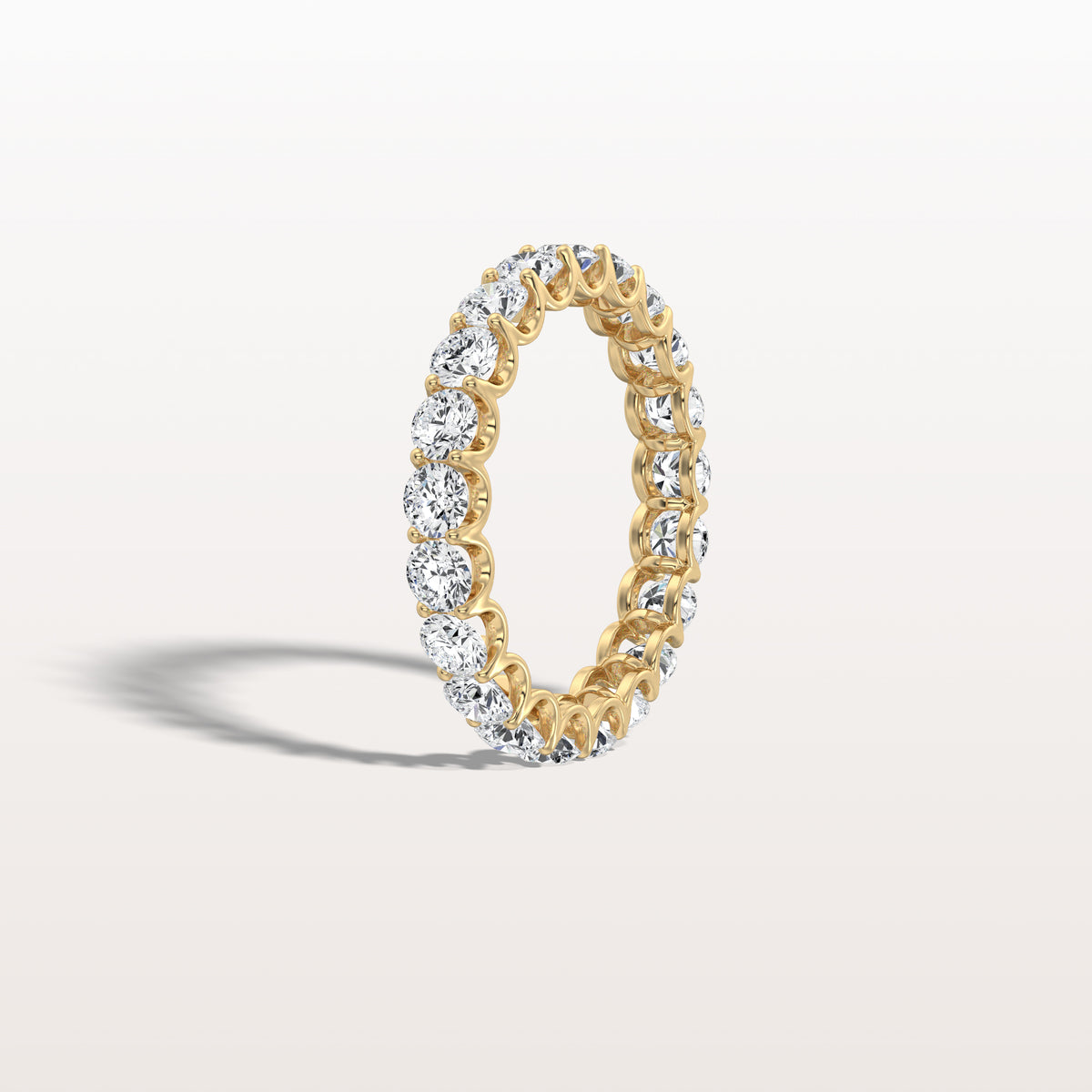 2.3CTW Lab Diamond U Prong Eternity Ring in 14K Solid Gold/Platinum - Rings