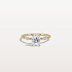 1CT Radiant Cut Lab Diamond Engagement Ring in 14K Solid Gold/Platinum - Rings