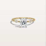 1CT Radiant Cut Lab Diamond Engagement Ring in 14K Solid Gold/Platinum - Rings