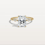 2CT Radiant Cut Lab Diamond Engagement Ring in 14K Solid Gold/Platinum - Rings