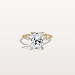 3CT Radiant Cut Lab Diamond Engagement Ring in 14K Solid Gold/Platinum - Rings