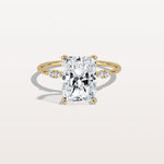 3CT Radiant Cut Lab Diamond Engagement Ring in 14K Solid Gold/Platinum - Rings