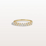 Round Cut Lab Diamond Half Eternity Band In 14K Solid Gold/Platinum - Rings