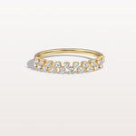 Round Cut Lab Diamond Half Eternity Band In 14K Solid Gold/Platinum - Rings
