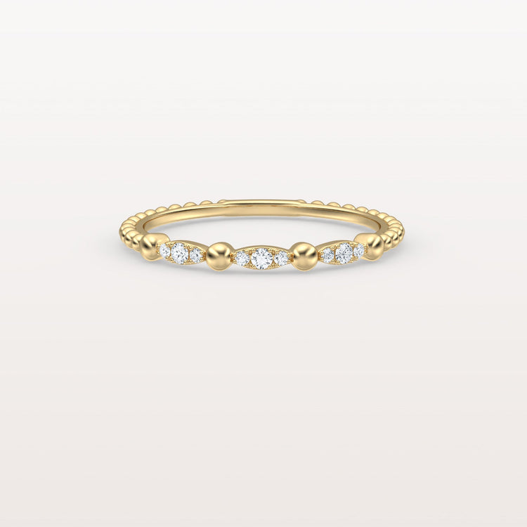 Lab Diamond Milgrain Stackable Anniversary Ring - Rings