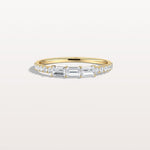 Baguette And Round Lab Diamond Half Eternity Band - Rings