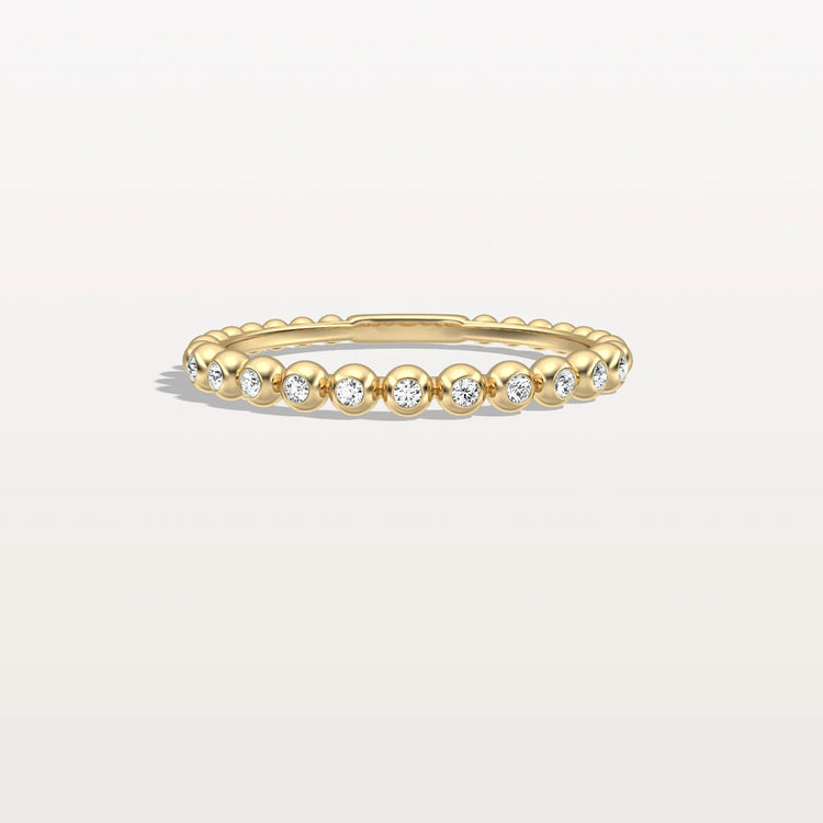 Half Eternity Lab Grown Diamond Ring In 14K Solid Gold/Platinum - Rings