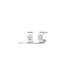 14K Solid Gold Clover Hoop Earrings with Lab - grown Diamonds - Earrings