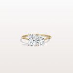 2CTW Lab Grown Diamond Toi Et Moi Engagement Ring In 14K Solid Gold/Platinum - Rings