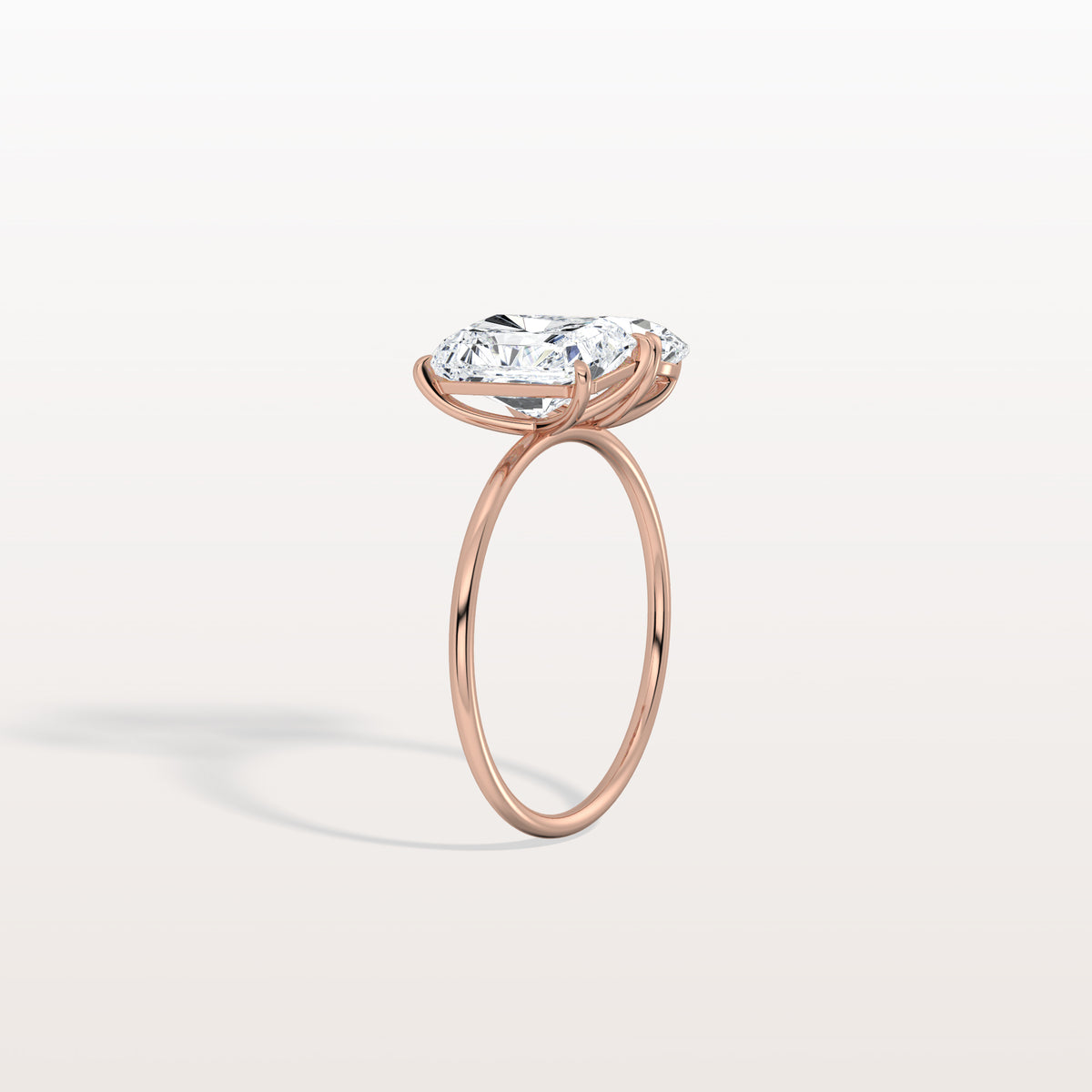 4CTW Lab Grown Diamond Toi Et Moi Engagement Ring In 14K Solid Gold/Platinum - Rings