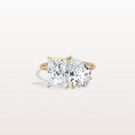6CTW Lab Grown Diamond Toi Et Moi Engagement Ring In 14K Solid Gold/Platinum - Rings