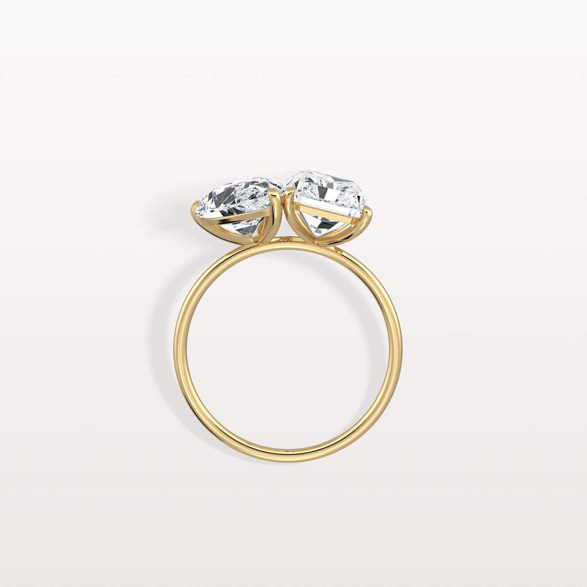6CTW Lab Grown Diamond Toi Et Moi Engagement Ring In 14K Solid Gold/Platinum - Rings