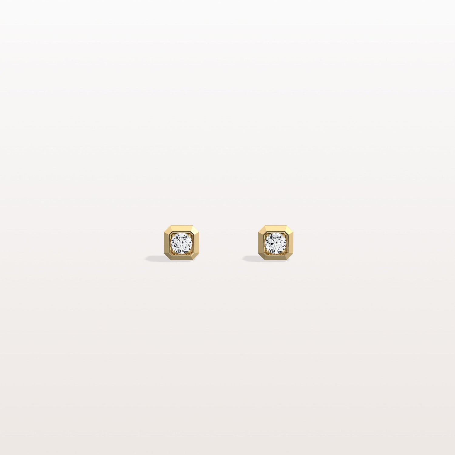 0.22CTW Lab Grown Diamond Octagon Shape Stud Earring - Earrings