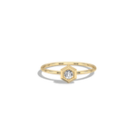 Hexagon Lab Grown Diamond Fashion Ring in 14K Solid Gold/Platinum - Rings