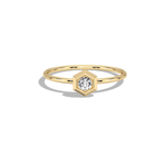 Hexagon Lab Grown Diamond Fashion Ring in 14K Solid Gold/Platinum - Rings