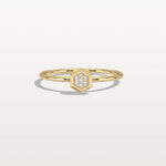 Lab Grown Diamond Hexagon Fashion Ring in 14K Solid Gold/Platinum - Rings