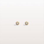 Lab Grown Diamond Hexagon Stud Earring in 14K Solid Gold/Platinum - Earrings
