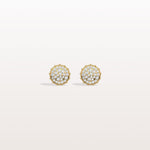 Lab Grown Diamond Push Back milgrain Stud Earring - Earrings