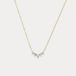 Pear Lab Grown Diamond Cluster Necklace - Necklaces