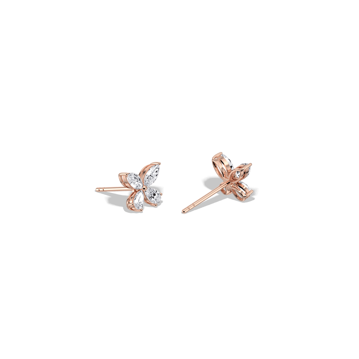 1CTW Lab Grown Diamond Butterfly Stud Earring - Earrings