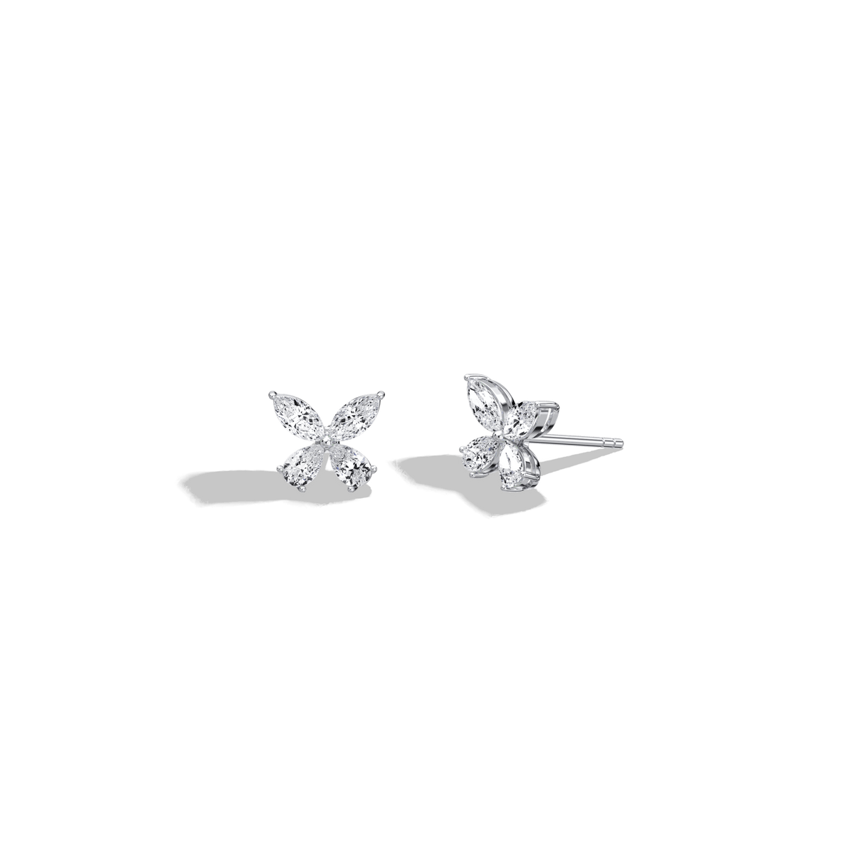 1CTW Lab Grown Diamond Butterfly Stud Earring - Earrings