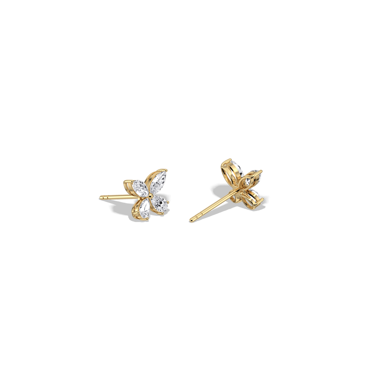 1CTW Lab Grown Diamond Butterfly Stud Earring - Earrings