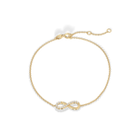 14K Solid Gold Lab Grown Diamond Infinity Chain Bracelets - Bracelets