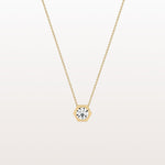 0.5CT Hexagon Lab Grown Diamond Necklace in 14K Solid Gold/Platinum - Necklaces