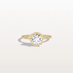 Hidden Halo 1CT Round Lab Diamond Ring With Basket Setting - Rings
