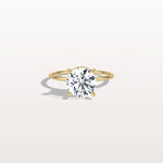 Hidden Halo 2CT Round Lab Diamond Ring With Basket Setting - Rings