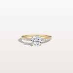 1CT Lab Diamond Pave Hidden Halo Ring - Cathedral Ring - Rings