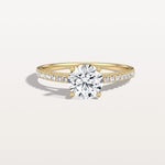 1CT Lab Diamond Pave Hidden Halo Ring - Cathedral Ring - Rings