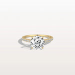 2CT Lab Diamond Pave Hidden Halo Ring - Cathedral Ring - Rings