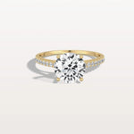 2CT Lab Diamond Pave Hidden Halo Ring - Cathedral Ring - Rings