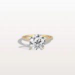 3CT Lab Diamond Pave Hidden Halo Ring - Cathedral Ring - Rings