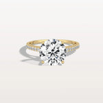 3CT Lab Diamond Pave Hidden Halo Ring - Cathedral Ring - Rings