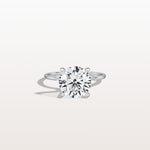 3CT Hidden Halo Lab Diamond Engagement Ring with Side Accents - Rings