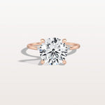 3CT Hidden Halo Lab Diamond Engagement Ring with Side Accents - Rings