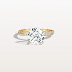 2CT Twisted Engagement Ring with Round Lab Grown Diamond - Rings