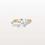 2CT Twisted Engagement Ring with Round Lab Grown Diamond - Rings