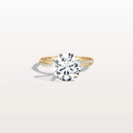 3CT Twisted Engagement Ring with Round Lab Grown Diamond - Rings
