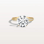3CT Twisted Engagement Ring with Round Lab Grown Diamond - Rings