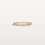 Twisted Pave Wedding Band - Stackable 14K Gold/Platinum Ring - Rings