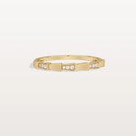 Lab Grown Diamond Stackable Ring in 14K Gold/Platinum - Viper Design - Rings