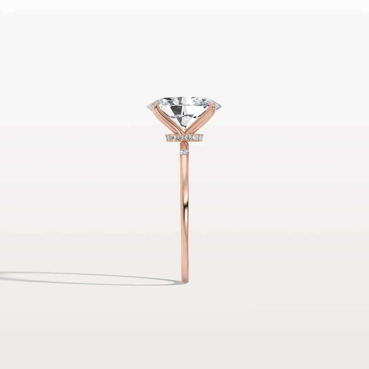 2CT Oval Lab Grown Diamond Hidden Halo Engagement Ring - Rings